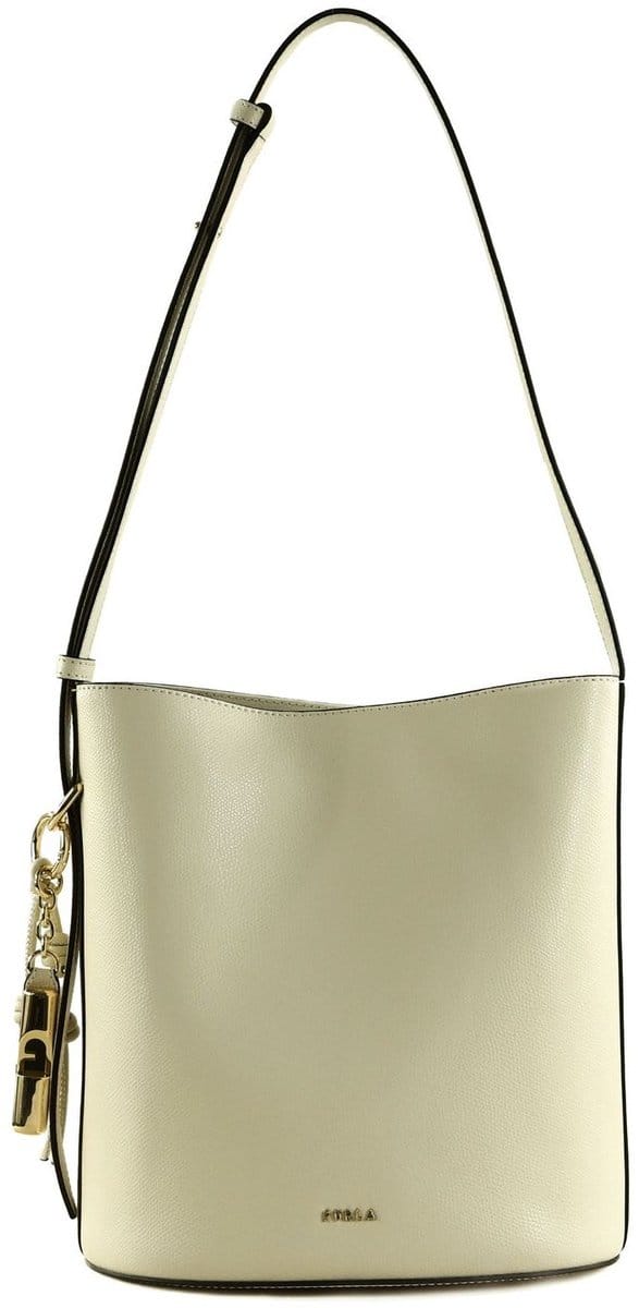 FURLA Leren schoudertas Roxie Bucket Bag Panna crème