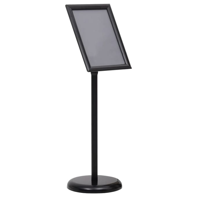 vidaXL - Posterstandaard - A4 - aluminiumlegering - zwart