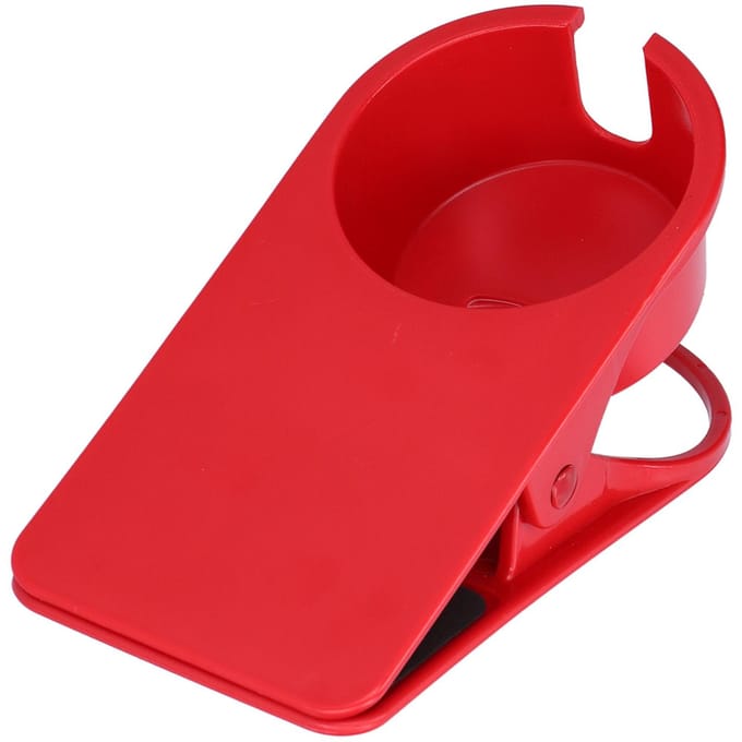 Support de gobelet à boire, pince de fixation, grand clip latéral en plastique pour bureau de jeu informatique red