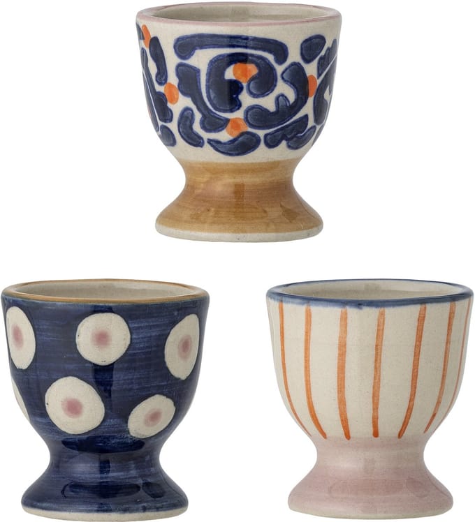 Bloomingville Eviaya eierdop - Blauw - Aardewerk