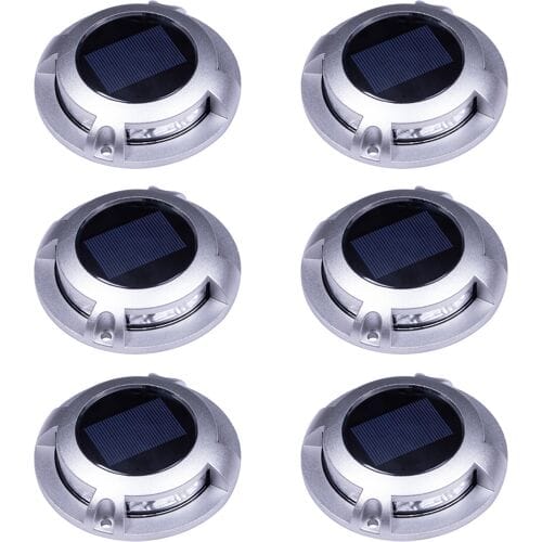 KS Verlichting Set 6 Stuks Solar Decklight RVS