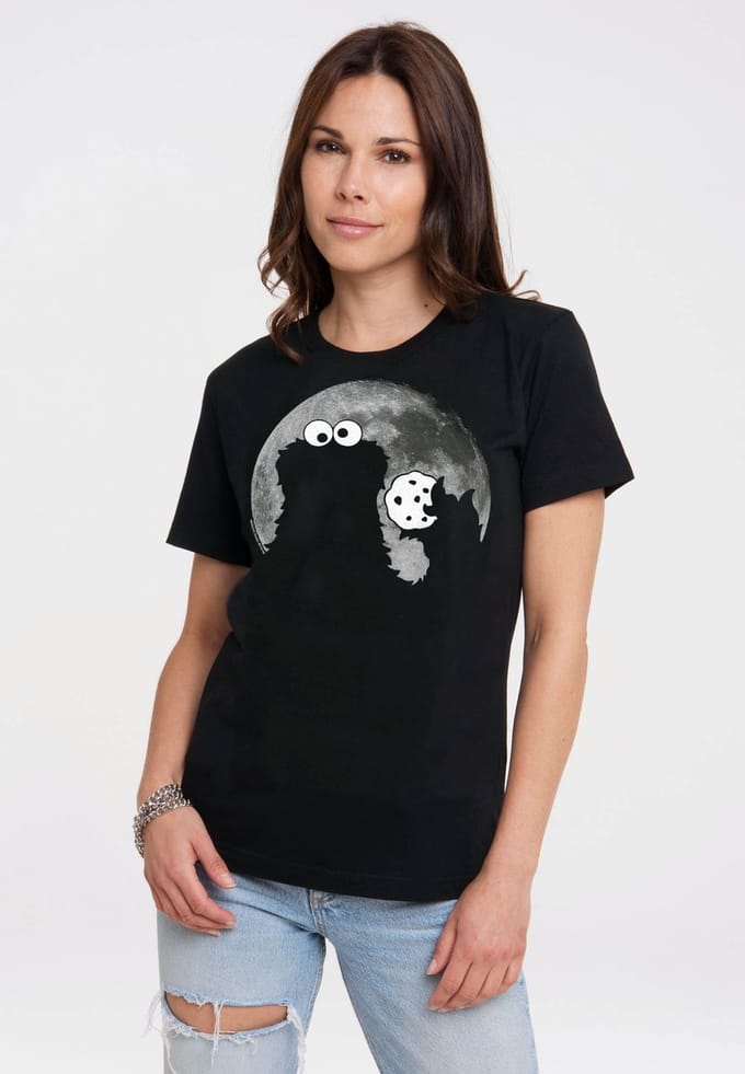 Logoshirt T-Shirt Sesamstraße - Krümelmonster Mond