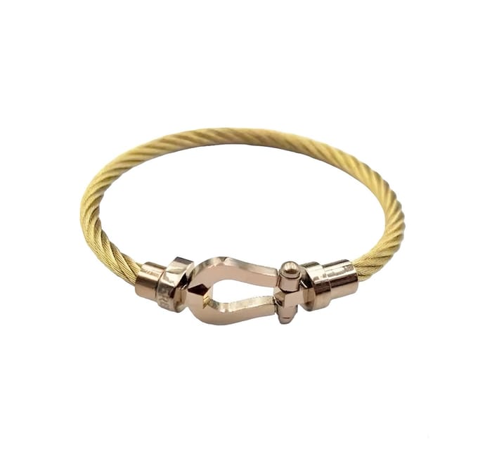 Armband Draad Goud en Rose - Elegante Armband - Luxe Armband - RVS