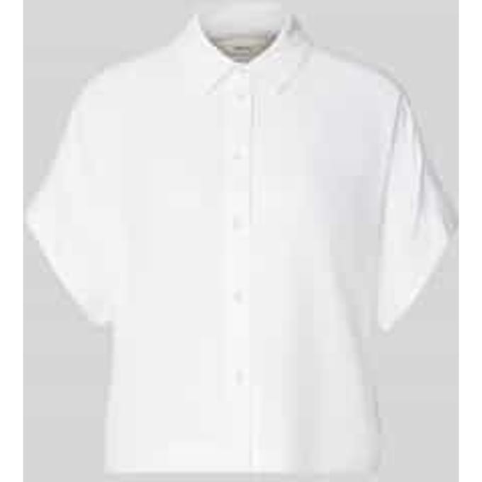 regular fit blouse van een viscose-linnenmix model 'VIVA'