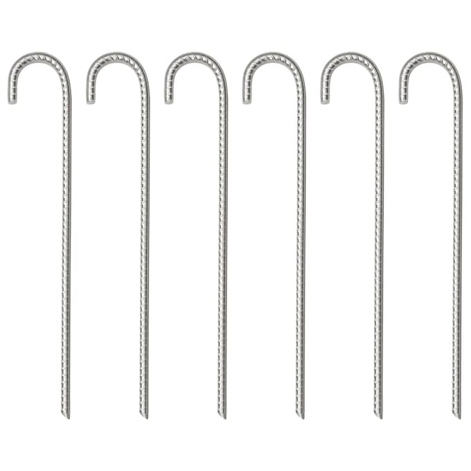 vidaXL - Tentharingen - 6 - st - Ø10 - mm - 37 - cm - gegalvaniseerd - staal