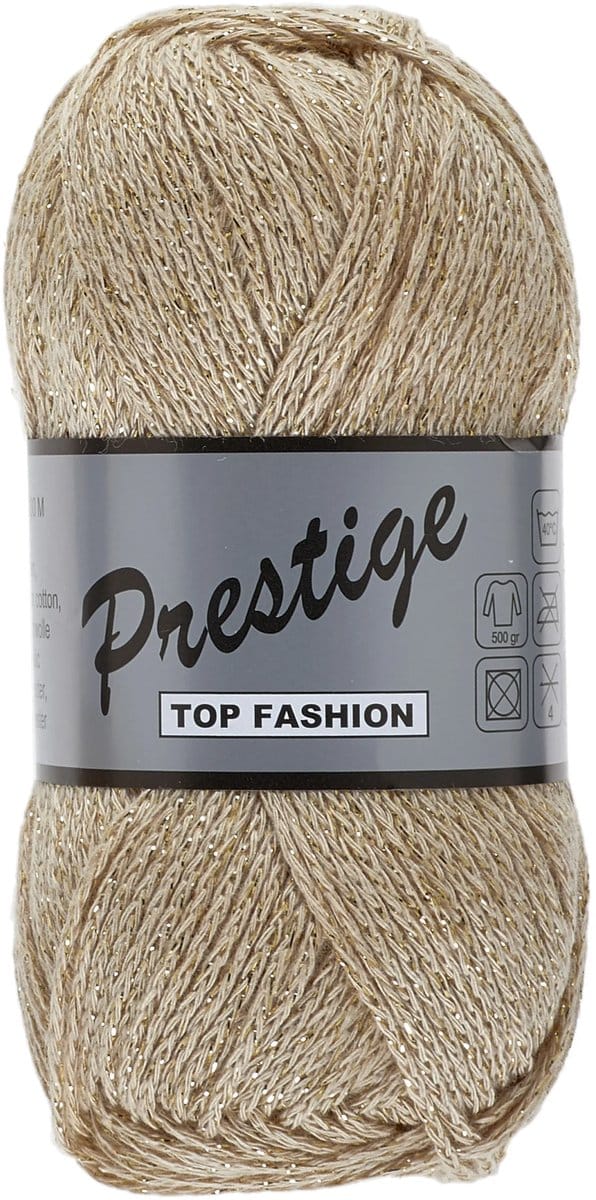 Prestige goud glittergaren katoen metallic 50g 130m