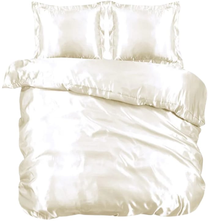 Why Not - Beauty Silk Dekbedovertrek - 240x200/220 - Glans Satijn - Chique Creme