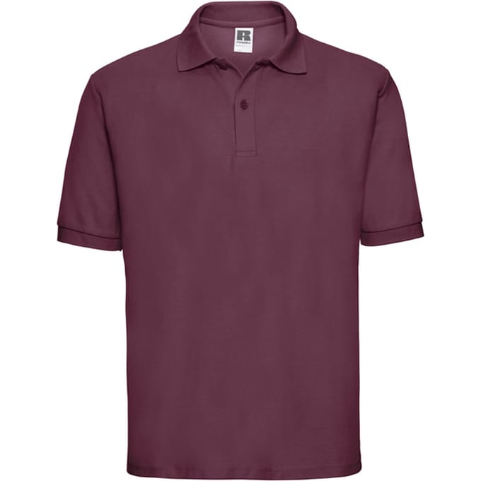 Russell Heren Klassiek Polycotton Poloshirt (Bourgondië)