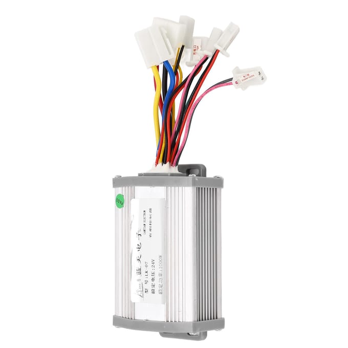 Contrôleur de Vitesse de Vélo Électrique 24V 1000W Brossé Pièce de Conversion de Vélo Électrique pour Remplacement white