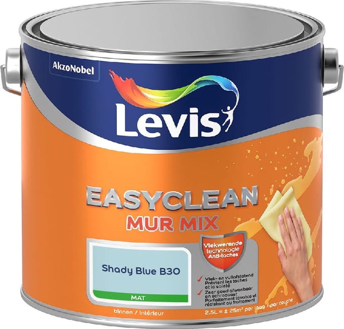 Levis - Easyclean Mur Mat Mix - Shady Blue B30 - Mengverf - 2,5 L