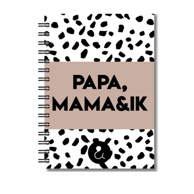 Invulboek Papa, Mama & Ik | Herinneringenboek Vader, Moeder & Kind | Dots Sand