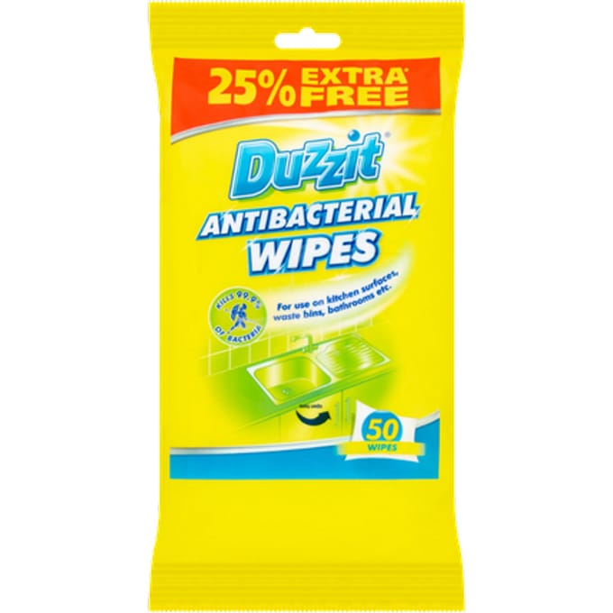 Duzzit Antibacterial Cleaning Wipes - 50 stuks