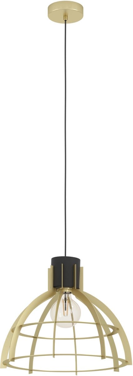 EGLO Stillington Hanglamp - E27 - Ø 41,5 cm - Zwart|Goud - Staal