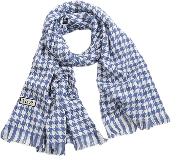Dames Sjaal - Winter Accessoire - Warm Blijven - Houndstooth Patroon - 70x200cm - Geruit