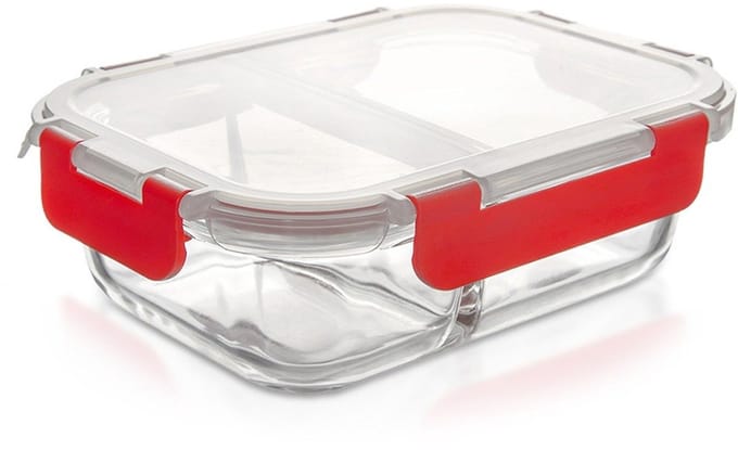 Orion - Glazen Voedselcontainer - 550 ml - Scheidbaar - Met Deksel en Pakking