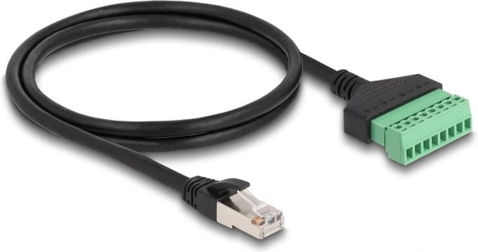 Delock 65977 RJ45 Netwerkkabel, patchkabel CAT 6 U/UTP 1.00 m Zwart, Groen Onafgeschermd 1 stuk(s)
