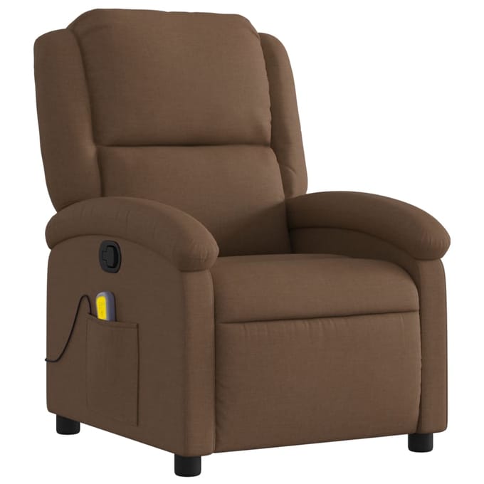 vidaXL - Massagestoel - verstelbaar - stof - bruin