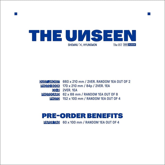 SHOWNU X HYUNGWON - THE UNSEEN (VER.1 / VER/2) Album VER 2