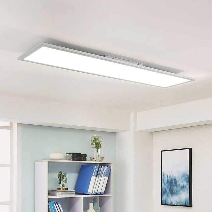 Arcchio LED paneel Lysander, 32W, CCT, 119cm, zilver