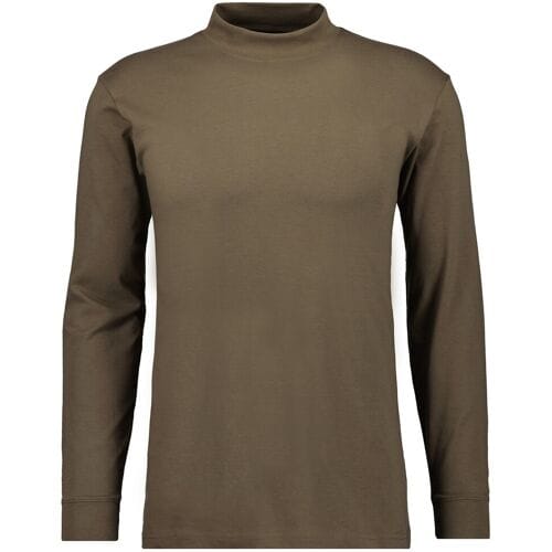 Ragman Long Sleeve Turtle T-Shirt Single Jersey Quality Mocca / male
