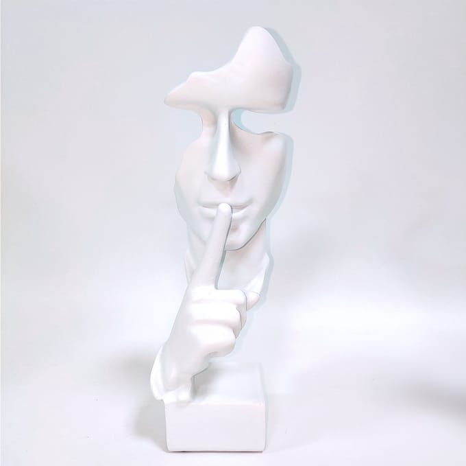 Polyresin kleine stilte wit, woondecoratie