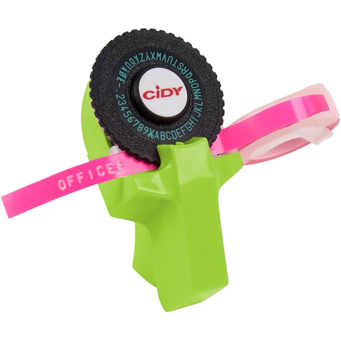 Mini draagbare handmatige labelmaker DIY 3D reliëflabelschrijver printer typemachine met plastic PVC