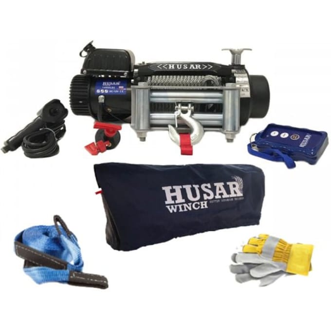 Kabellier voor montages en speciale voertuigen HUSAR WINCH BSTS14000LBS24VKIT1