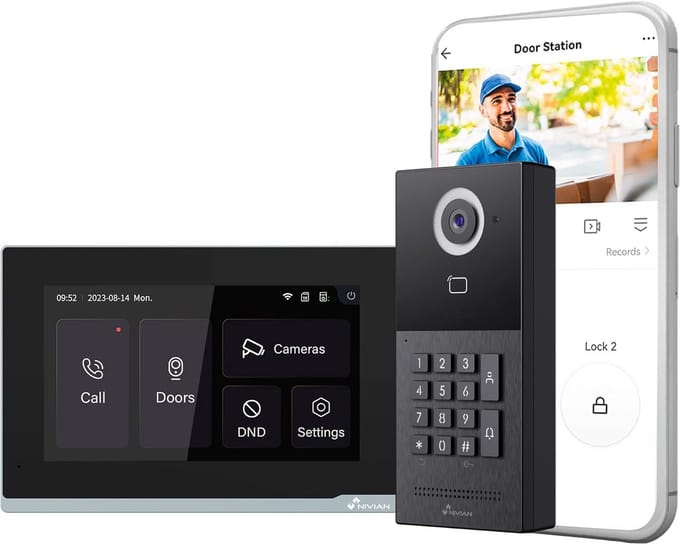 Video Deurintercom - Smart Intercom Systeem - Veilige Toegang - Met Toetsenbord - 7 Inch Touchscreen