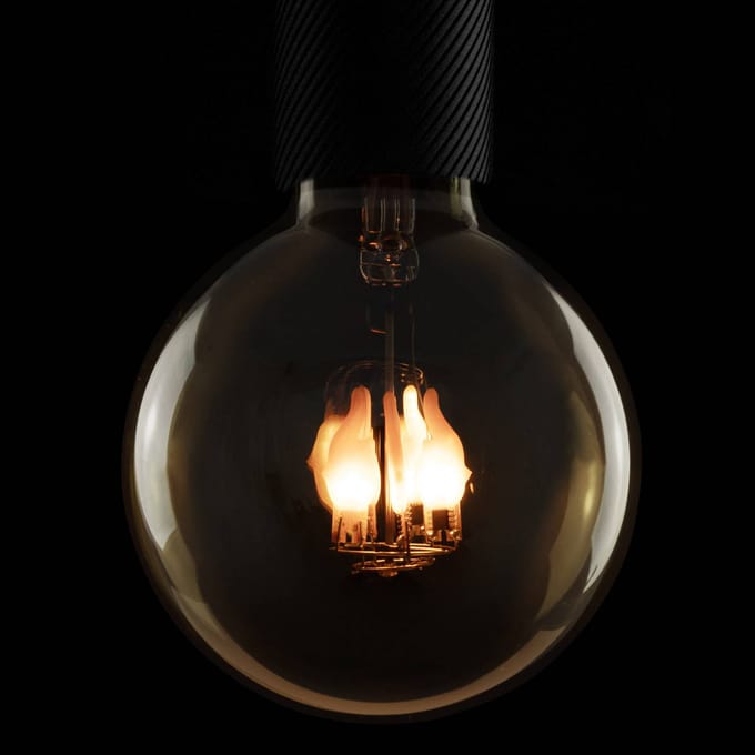 SEGULA LED Fire Flame Line E27 1W G125 rook hangend 1800K
