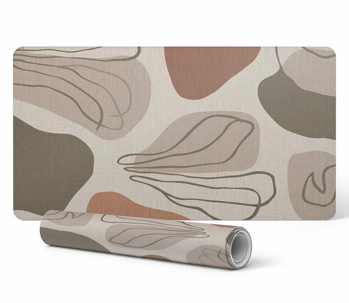 Designer laptop beschermmat met abstracte lijnen, 90x45 cm