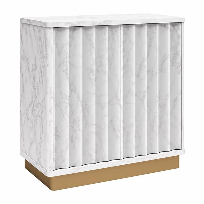 Rene-Wandkast - 2-Deurs - Marmerlook Wit
