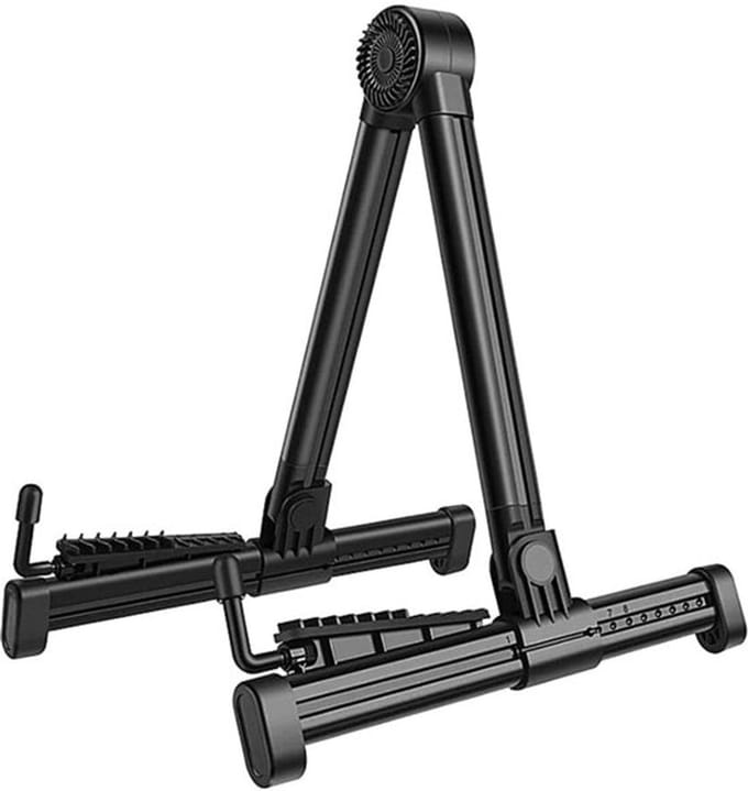 Allecto - Gitaar Stand - Vouwbare A-frame - Zwart - Verstelbare