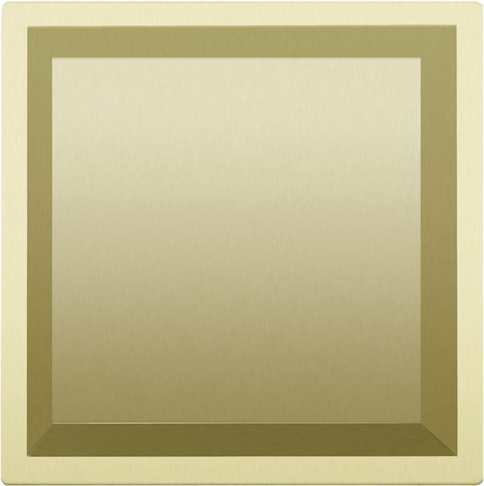 Mat goud RVS Inbouwnis 30x30x7cm - Inbouwnis badkamer en Douche