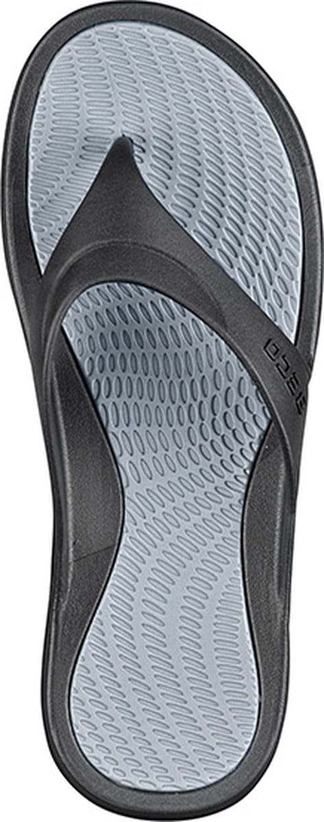 BECO heren teenslippers - zwart/grijs - maat 43