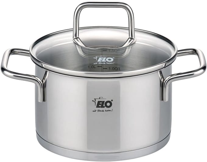 Inductiekookpan RVS 20 cm met Glazen Deksel