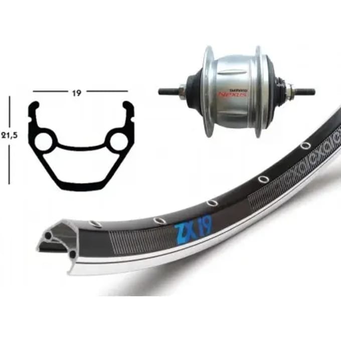 Achterwiel retropedaal Exal Wino. Zx19 .36Tr.Sg-C60018