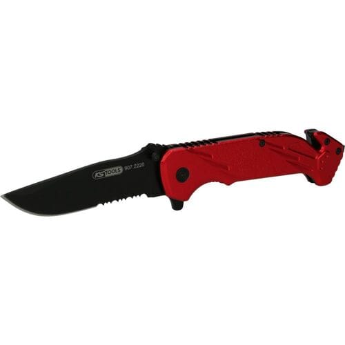 KS Tools Klappmesser mit Arretierung und Gurtschneider 907.2220 Klapmes
