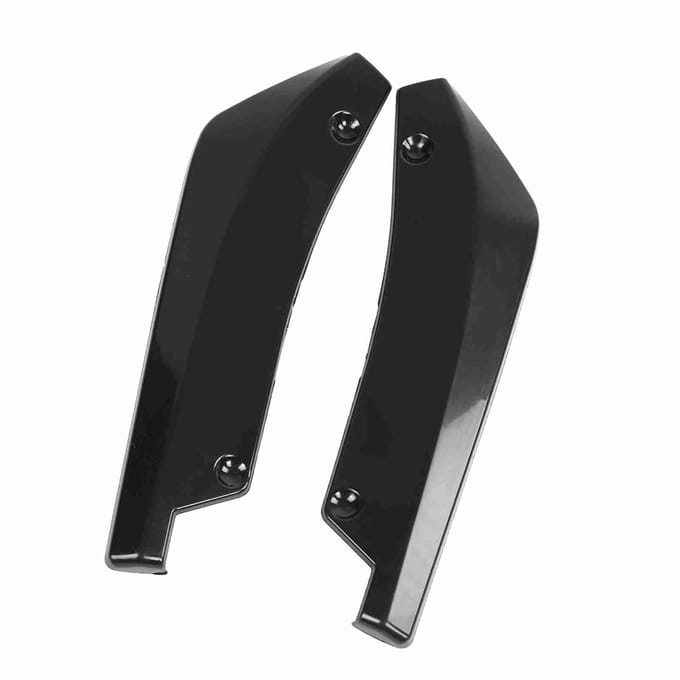 1 Paire d'Ailerons de Diffuseur Canards de Pare-chocs Arrière Modifiés Universels pour Voiture Black gray