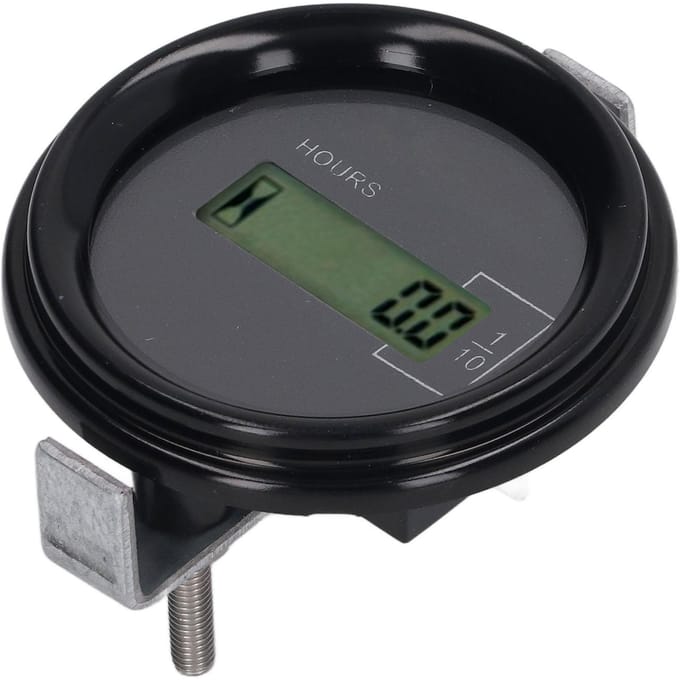 Graafmachine Timer Urenteller Afstandsbediening LCD Digitaal Display 12V‑36V 0‑99999.9H Voor Kato Round gray