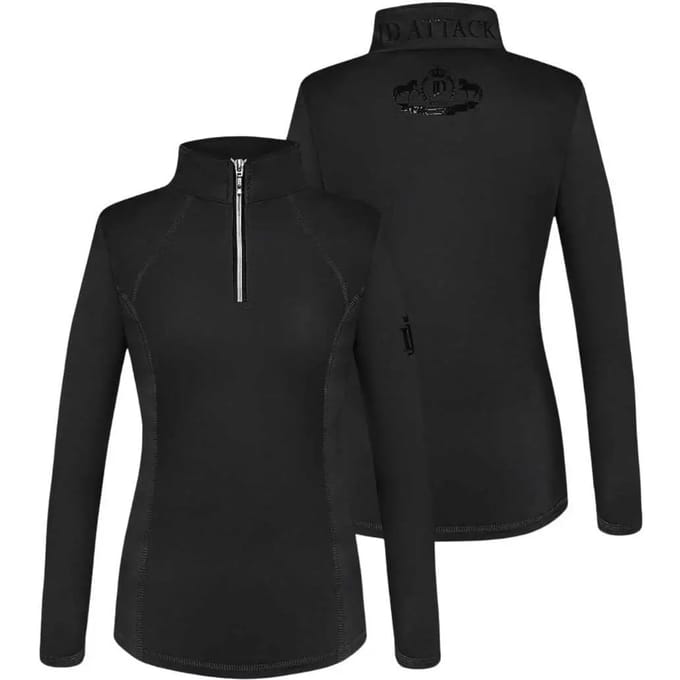 Technisch paardenrijshirt met lange mouwen voor dames JD Attack Cecile