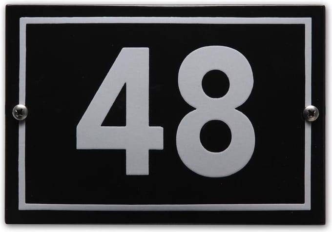 Huisnummer model Phil nr. 48