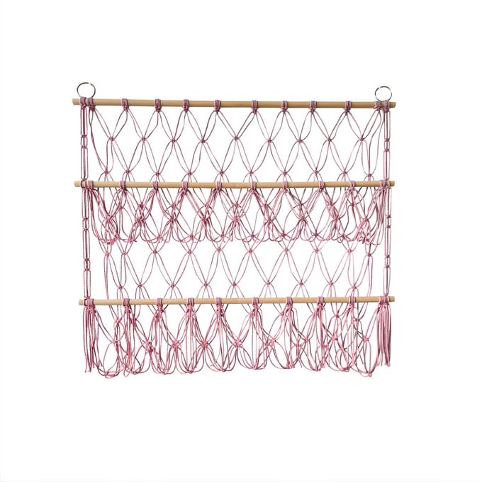 Knuffeldier Hangmat - Speelgoednet voor Kinderkamer - Roze