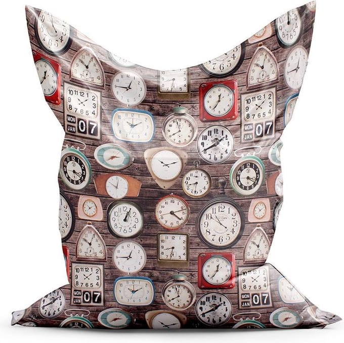 Zitzak Clock Small - Bruin