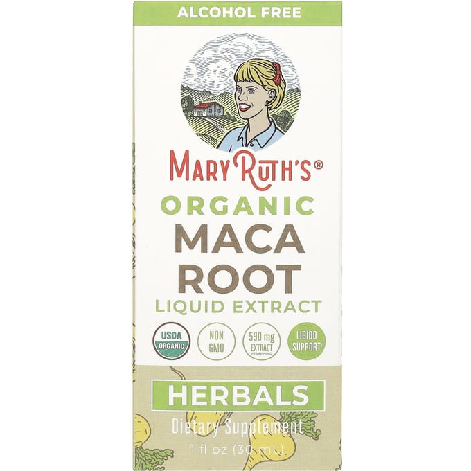 MaryRuth's, Biologisch Maca Wortel Vloeibaar Extract, Alcoholvrij, 590 mg, 1 fl oz (30 ml)