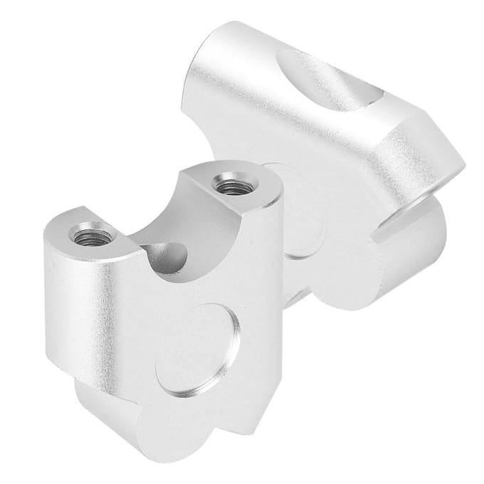 Adaptateur de montage arrière universel pour guidon de moto, 22 mm(Placage) white