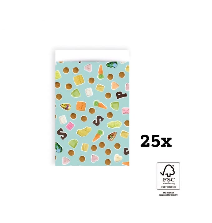 25x Cadeauzakje Strooigoed Sinterklaas 12x19cm