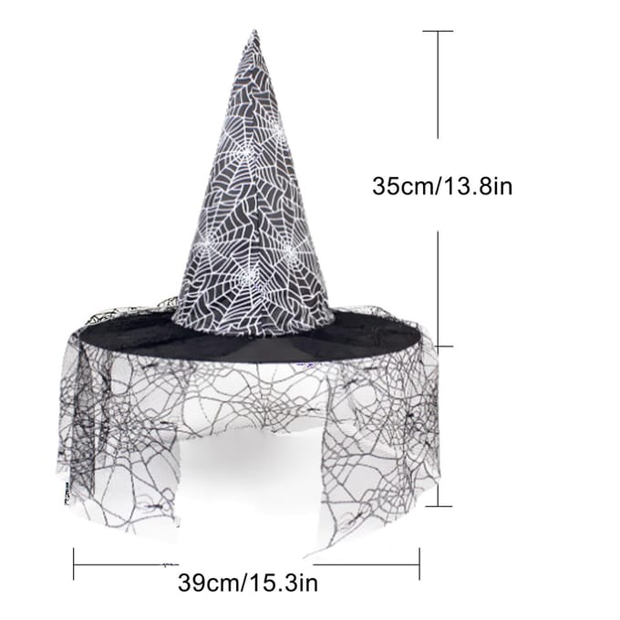 Halloween Hoed Feest Dans Heks Net Decoratieve Requisieten Puntige Hoek Tovenaar Heks Hoed red