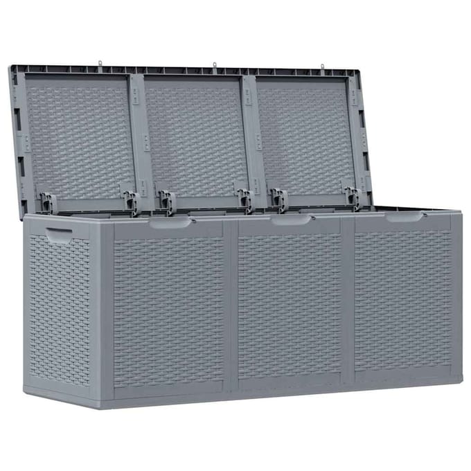 vidaXL - Tuinbox - 270 - L - PP - rattan - grijs