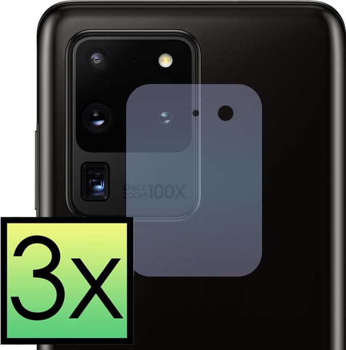 Camera Lens Protector - 3 Stuks - Geschikt voor Samsung Galaxy S20 Ultra - Camera Screenprotector - Beschermglas - Gehard Glas - Tempered Glass - Screen Protector