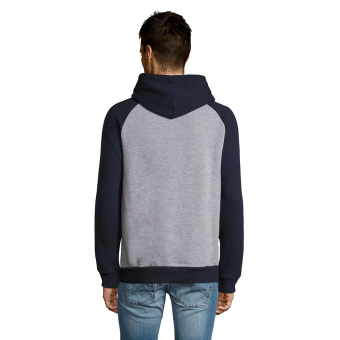 SOLS Uniseks Seattle Sweatshirt voor volwassenen (Grijs gemêleerd/French Navy)